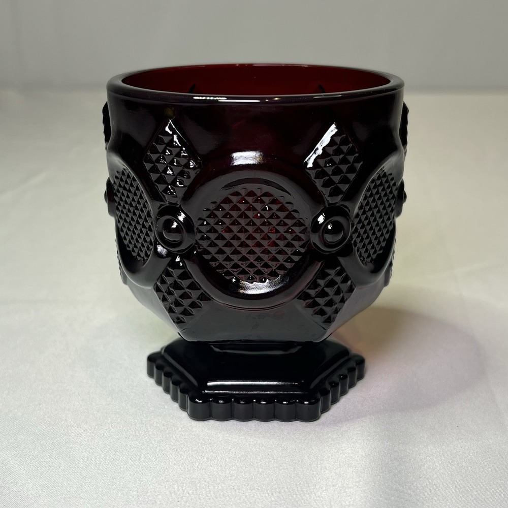 Avon Vintage 1876 Cape Cod Collection Ruby Red SUGAR‎ BOWL